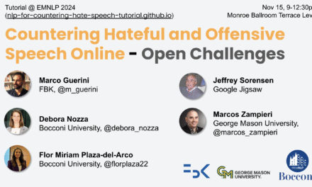 “Countering Hateful and Offensive Speech Online – Open Challenges” Tutorial @ EMNLP2024